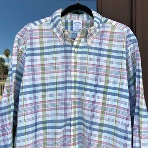Brooks Brothers 1818 Pastel Plaid L/S Shirt L